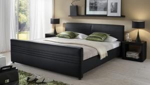 China modern leather bed, upholstered bed SA08 on sale