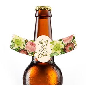 China Waterproof Adhesive Vinyl Wine Bottle Neck Label Sticker Hologram Beer Bottle Neck Labels on sale