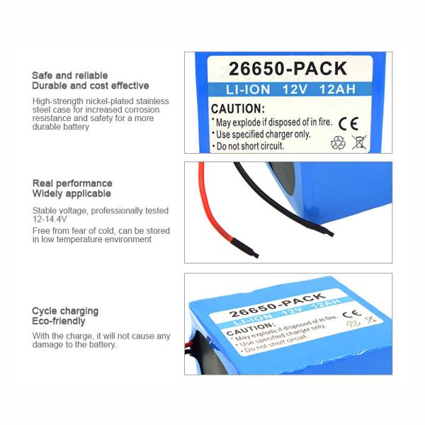 12V 12Ah 153Wh Lithium Lifepo4 Batteries 5000 cycles For RV Marine UPS