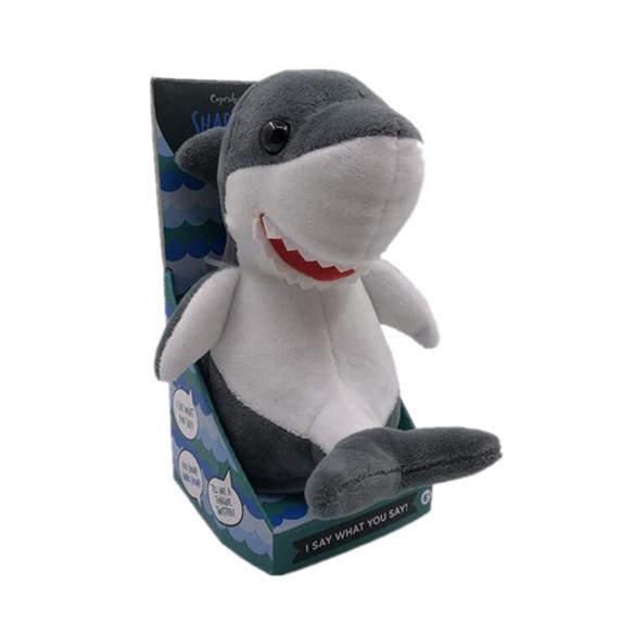 Cheap 17cm 6.69'' Recording Plush Toy Shark Stuffed Animals & Plush Toys ROHS for sale