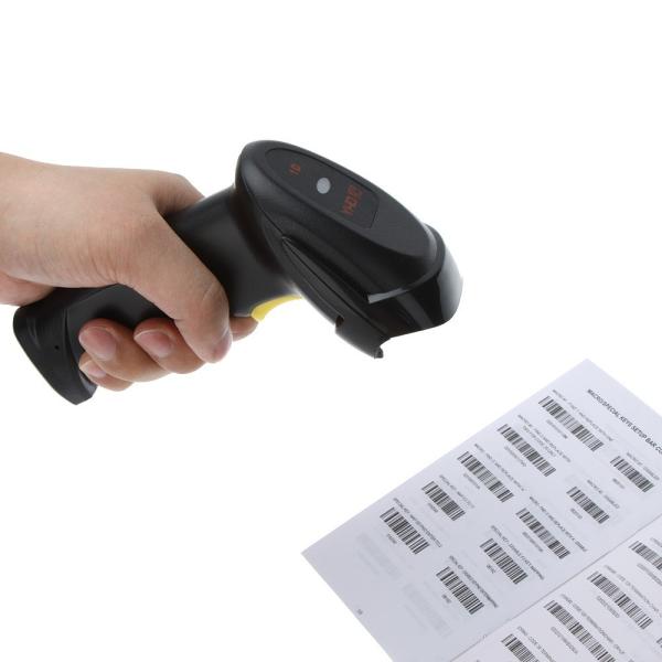 Cheap Portable Laser Wired Handheld Barcode Scanner USB RS232 With Adjustable Stand for sale