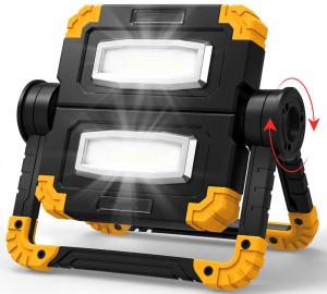 Best Rechargeable Portable LED Work Light 2 COB 2000Lumens 360 Degree Rotation Foldable wholesale