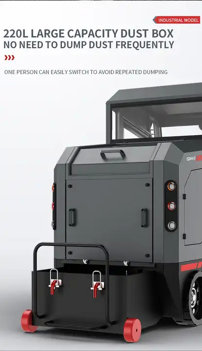 YZ-S12 All Closed Industrial Ride-on Floor Sweeper Machine Park Road Street Sweeper Car