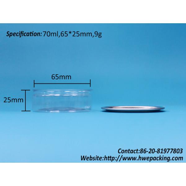 Tin Easy Open End Round Plastic PET Can For Food Candy Cookies Snack Packaging