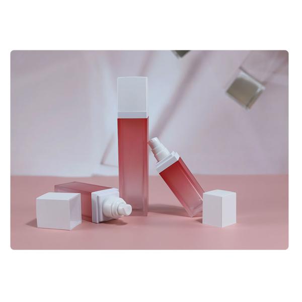 100ml Transparent Square Acrylic Bottle Plastic Eye Cream Jar For Packaging Screen Printing