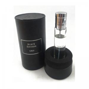 Best Black Round Paper Perfume Bottle Cardboard Tube Packaging Box With EVA Insert wholesale