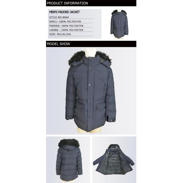 Outside Mens Padded Jacket , Mens Black Padded Jacket Limited Exposure