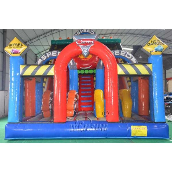 McQueen Inflatable Dry Slide For Adults / Children Customized Size Available