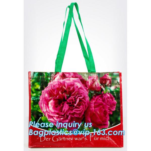 Woven tote shopping grocery Bag with custom logo, recyclable pp laminated non woven shopping bag, Woven Grocery Bag In S