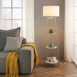 Best E27 Wood Fabric Column Floor Lamp Indoor Living Room Decoration Modern wholesale