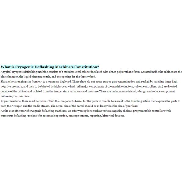 Rubber cryogenic shotblasting deflashing machine Competitive Price