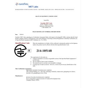 Shenzhen Ofeixin Technology Co., Ltd Certifications
