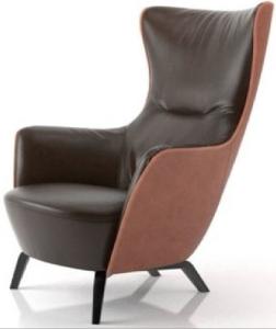 Best Anti Abrasive High Back Leather Recliner Chair Armchair Winged Style wholesale