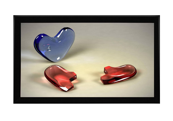 Custom 92 Inch Fixed Projector Screen For Digital Cinemas Aluminum Frame