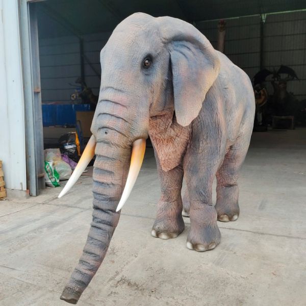Customized Performance Realistic Animatronic Elephant Animal Double Person Costume for Sale
