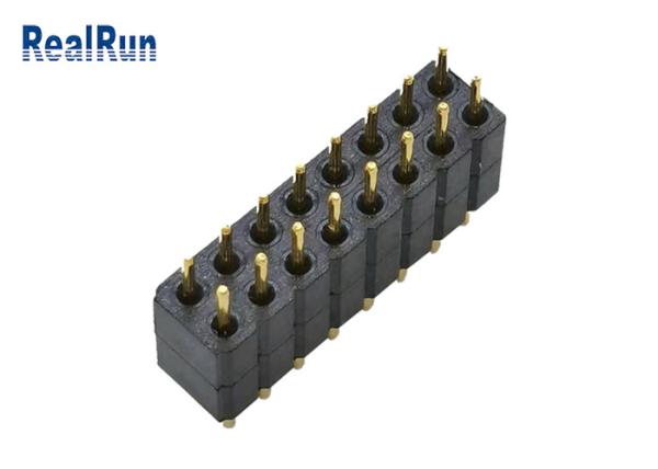 Cheap 2.0mm LCP PBT PA6T Round Pin Header Dip Connector 16P Double Row PPS for sale