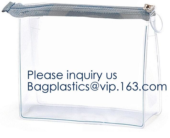 Eco-Friendly Transparent Soft EVA Plastic Cosmetic Packaging Bags With Zipper Top,EVA Plastic Durable Cosmetic Bagease
