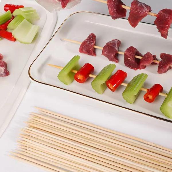 Eco Friendly Long Bamboo Skewers Sustainable For BBQ 2.5 Width Asian Style