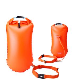 China High Visible PVC Triathlon Swimming Buoy Open Water Inflatable Bag on sale