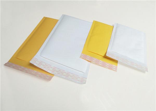 Cheap Shipping Size 4 Kraft Bubble Mailers  , White / Yellow Mailing Envelopes 9.5"X14" for sale