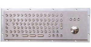 Cheap MKT2645 Round Key-tops Metal Keyboard with Trackball for sale