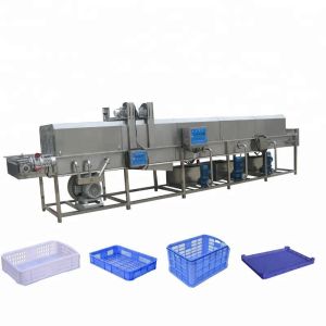 Vegetable Storage Plastic Crate Cleaning Machine , Turnover Industrial Crate
