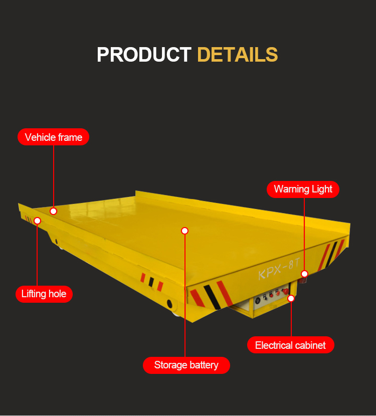 Warning Alarm 30m/Min Transport Motorized Transfer Cart