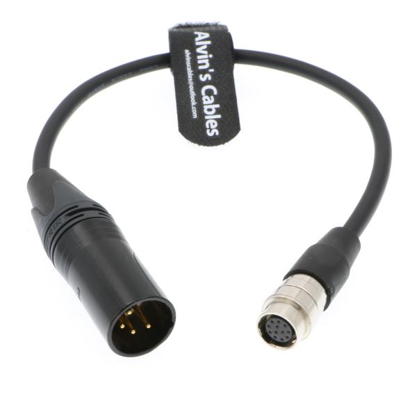 Cheap XLR 4 Pin Male to Hirose 12 Pin Female Power Cable for Lens Servo Camera 12V XLR for sale