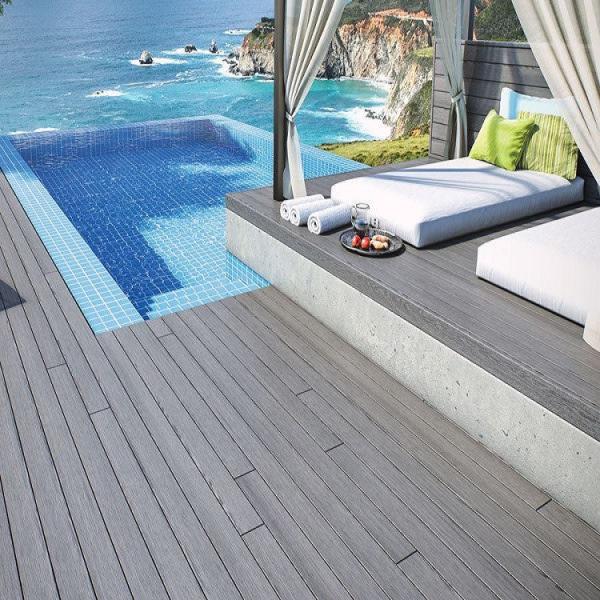 Chemical Resistant WPC Co Extrusion Decking 50mm Deck Boards Plastic Composite