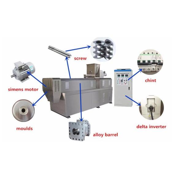 Corn Extruder Machine / Food Extrusion Equipment Auto - Temperature Controlling System