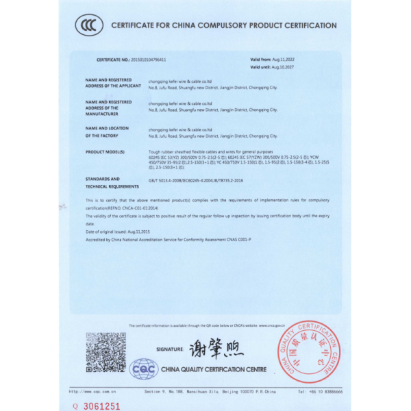 EPR Insulation Cold Resistant Submersible Pump Cable JHS Cable 16A