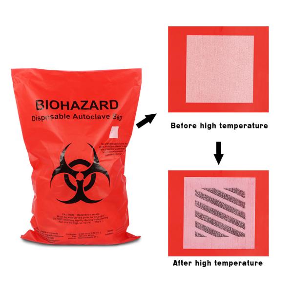 Cheap Heavy Duty Orange Biohazard Plastic Bags Medical Trash Bin Liner for sale