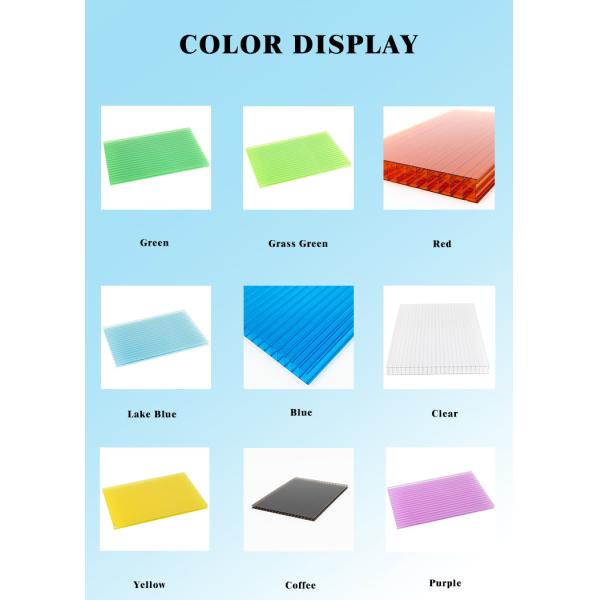 20mm 16mm 10mm Polycarbonate Roofing Sheets Uv Protected 10mm Twinwall Plastic Sheets