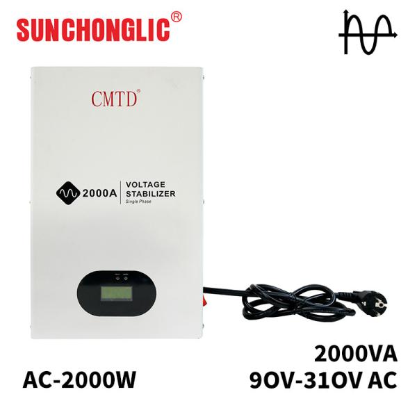 Cheap 2000w 220v AC Single Phase Voltage Stabilizer LED Display 2kw Voltage Stabilizer for sale