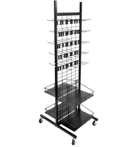Cheap Store Supermarket Store Fixtures Retail Rolling Merchandise Display Stand Rack for sale
