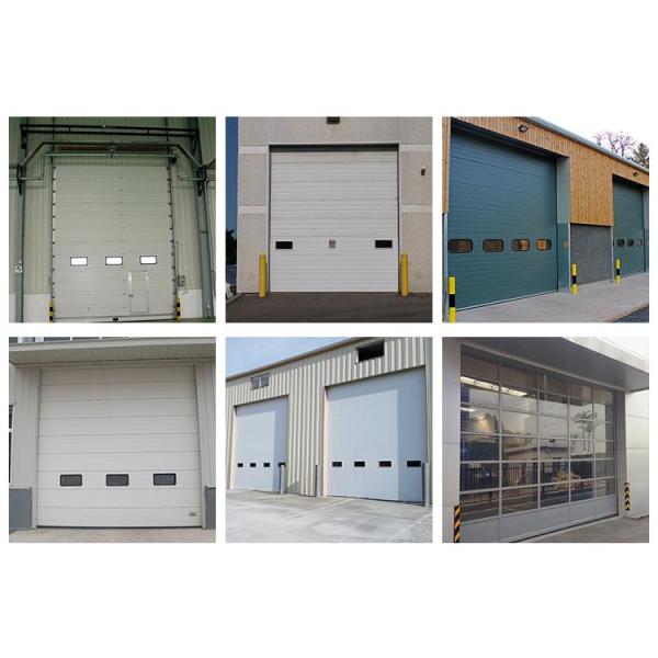 Automatic Insulated Sectional Overhead Doors Sliding Garage Metal Customized 380V