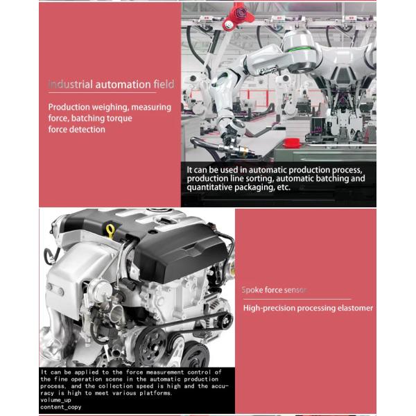 Multi Components Force Sensor Torque Multi Axis Sensor Industrial Collaborative Robot Arm Alloy Steel Multidimensional Transducer