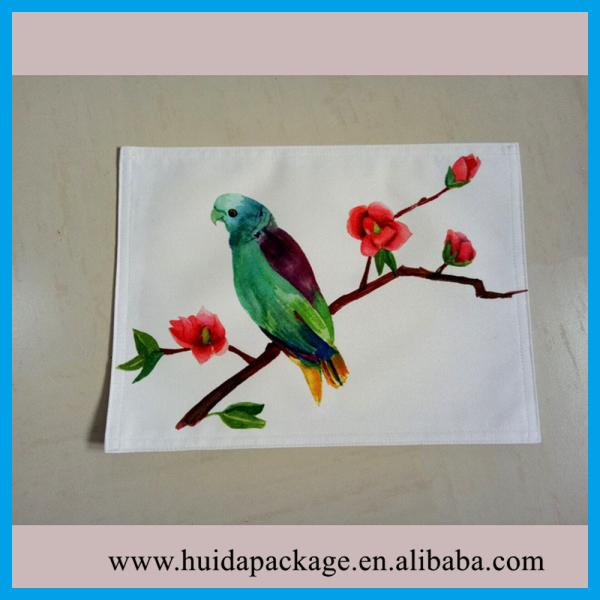 New arrival 190gsm 100% polyester OEM print 33x45cm placemat with BSCI audit manufacturer designed n produced.