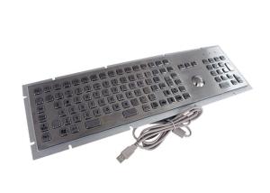 China PS2 107 Keys IP65 Stainless Steel Numeric Keypad With Trackball on sale
