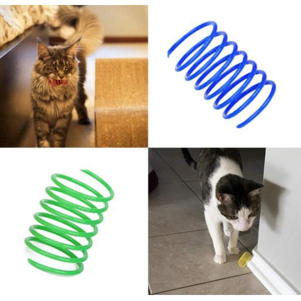 Best Interactive Plastic Cat Spiral Spring For Swatting, Biting, Hunting Kitten Toys