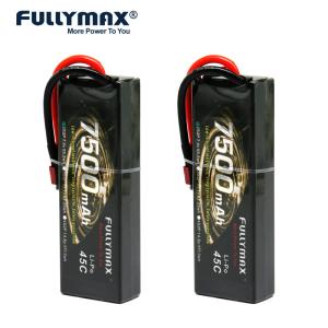 China 45C 7500mAh 7.4V 2S Lipo Batteries For Model Aircraft Rc Model Boats on sale