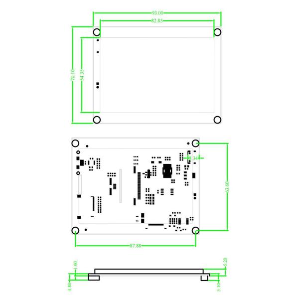 3.5 Inch Uart Touch Screen 480X320 Resistance Touch Screen 250 Cd/m2 Driver IC ILI9486