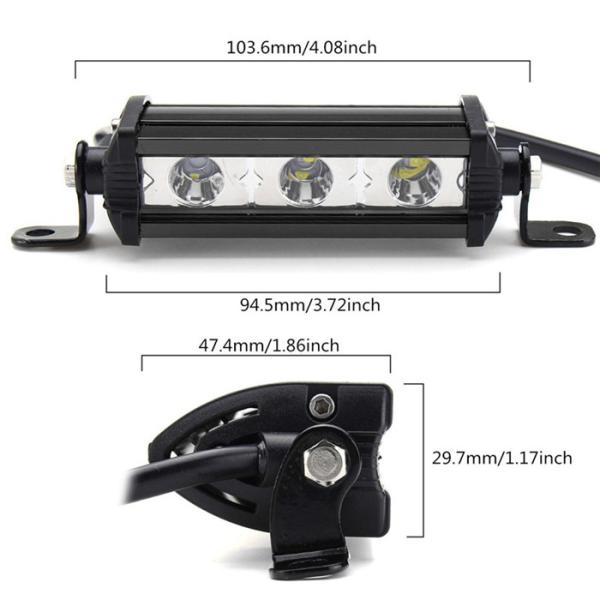 Spot 30 Degree Single Row 1500LM 4x4 Driving Lights