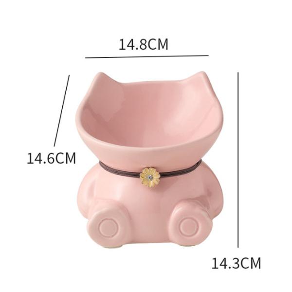 Ceramic Raised Pet Feeder Bowls Reduces Neck Strain indoor