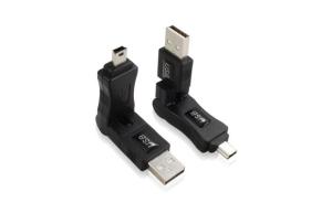 Portable 360 degree rotatable mini USB to USB AM Adjustible Adapter