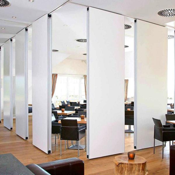 Office 40db Acoustic Movable Partition Wall With POM Hanging Wheels