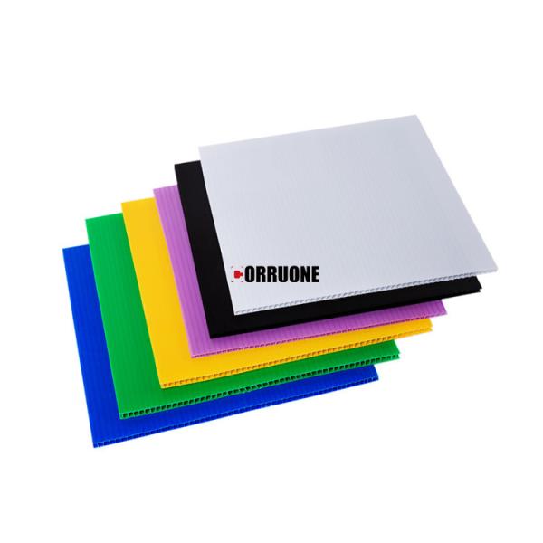 2mm Polypropylene Corrugated Plastic Sheet White 3 Layer Structure
