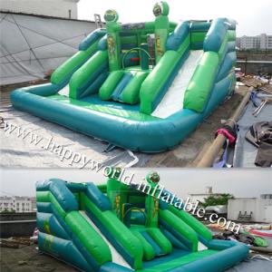 China inflatable water slide with pool , inflatable castle slide , inflatable vagina slide on sale