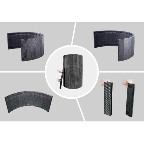 High Brightness Curved LED Display Screen Rental Small Modules With Beveled Edge