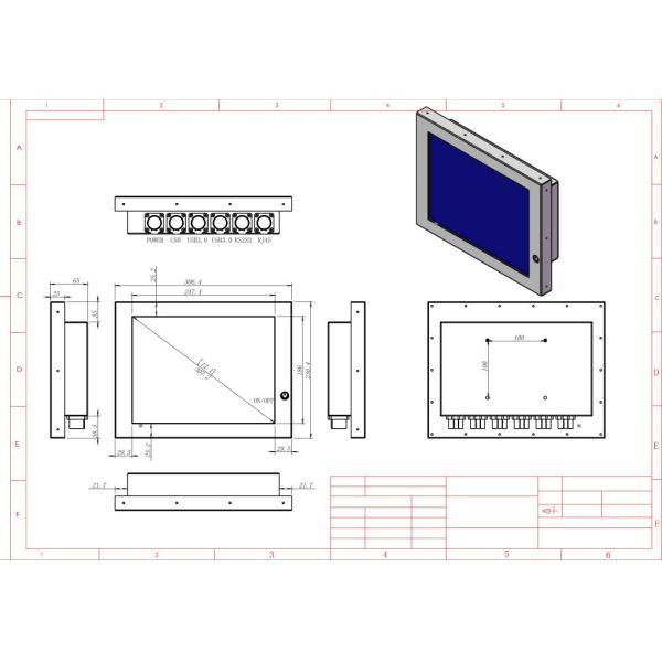 Ubuntu System Panel PC Touch Screen 12'' IP67 Waterproof For Process Control